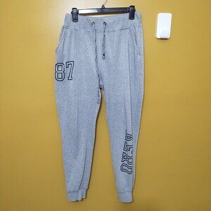 Aeropostale Tapered Leg Cotton Blend Gray Sweatpants L Y2K Preppy